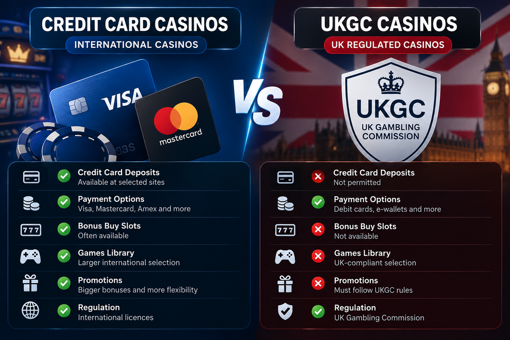 Credit Card Casinos vs UKGC Casinos